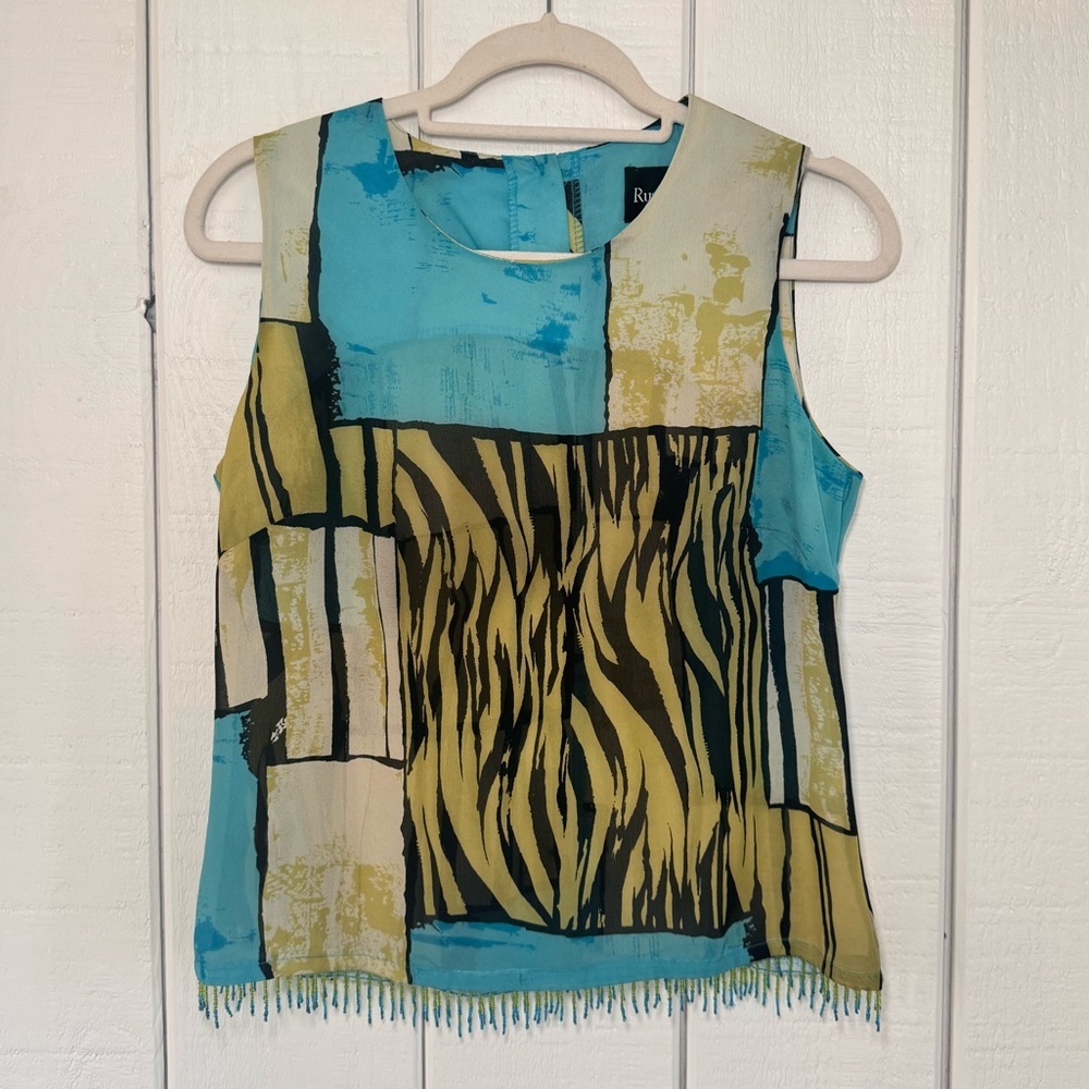 Vintage Russel Kemp Color Block Blouse